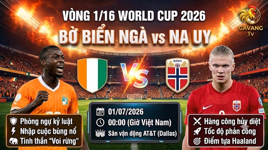Nhận định Bờ Biển Ngà vs Na Uy (00h00 ngày 1/7) | World Cup 2026