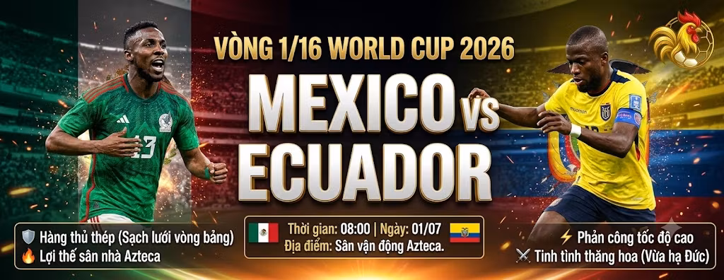 Nhận định Mexico vs Ecuador (08h00 ngày 1/7) – World Cup 2026